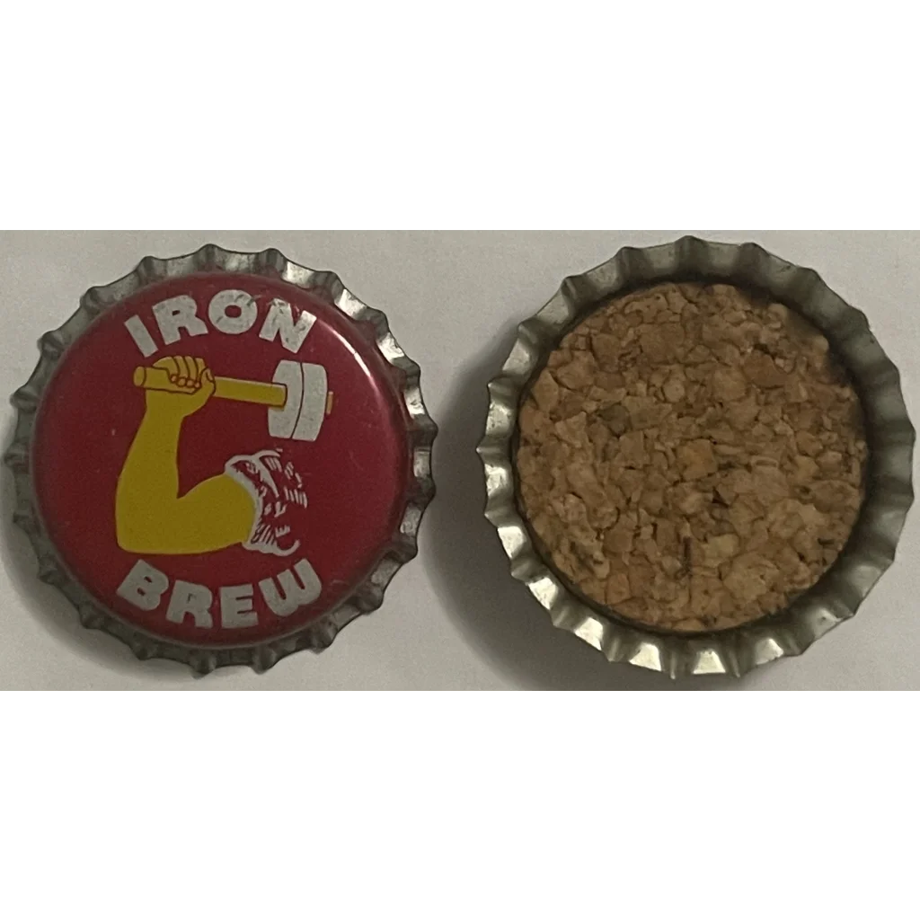 Rare 1950s Vintage Iron Brew Beer Cork Bottle Cap, East Haven, CT