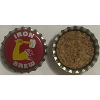 Thumbnail for Rare 1950s Vintage Iron Brew Beer Cork Bottle Cap, East Haven, CT