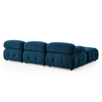 Thumbnail for Modular Sectional Sofa, Button Tufted Designed and DIY Combination,L Shaped Couch With Reversible Ottoman, Navy Velvet