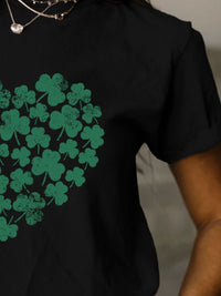 Thumbnail for Full Size Lucky Clover Round Neck Short Sleeve T-Shirt - T - 10 COLORS -