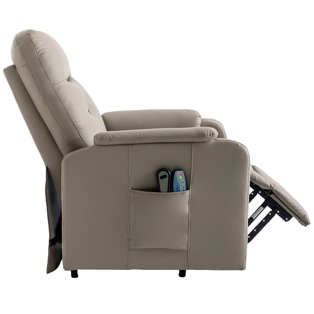 Massage Recliner Chair Electric Power Lift Chairs With Side Pocket, Adjustable Massage and Heating Function for Adults A