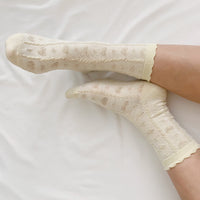 Thumbnail for Heart Embossed Socks Set  - 3 PAIRS -