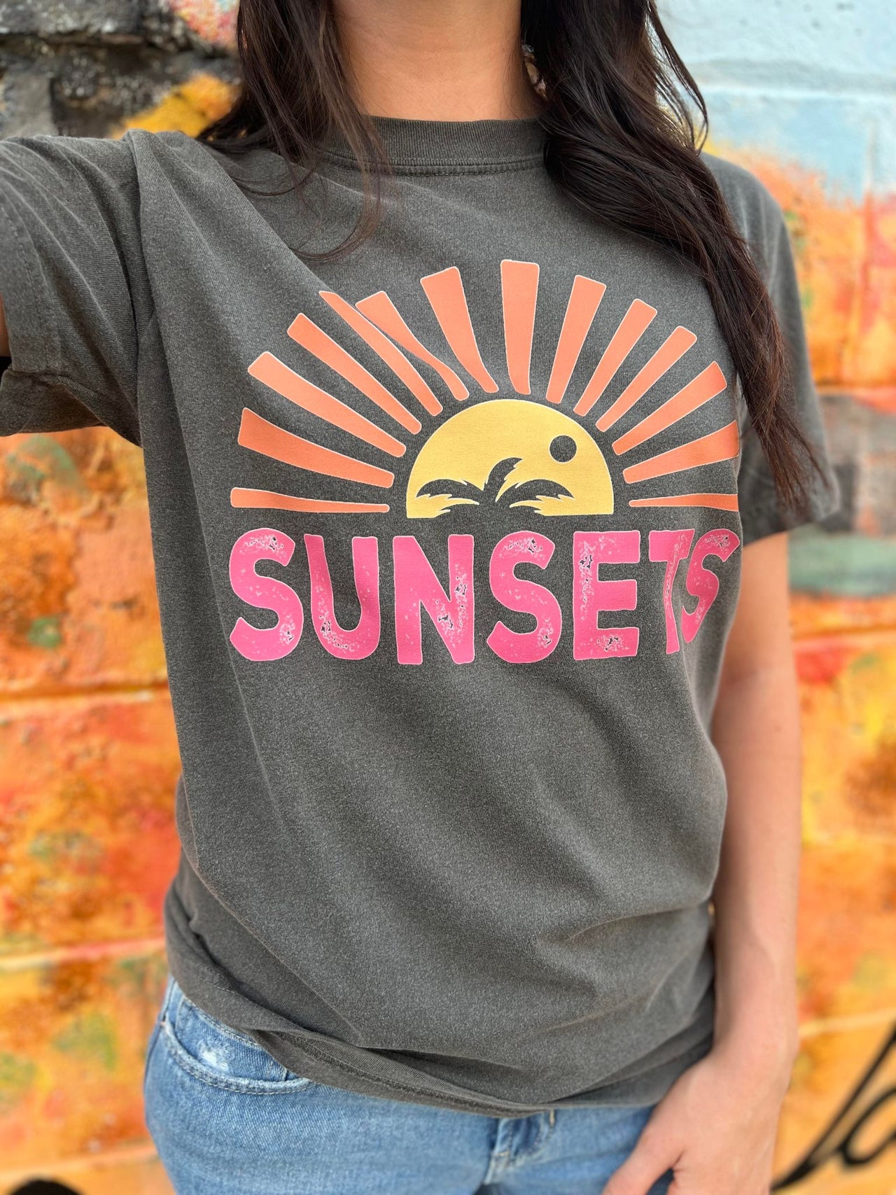 ASK - Forever Chasing Sunsets Tee - Front & Back - 1 COLOR -