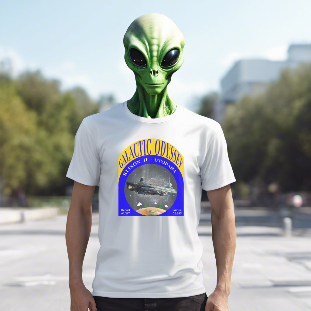 Galactic Odyssey T-Shirt, Daily Spaceship T-Shirt, Alien Tee - 2 COLORS -