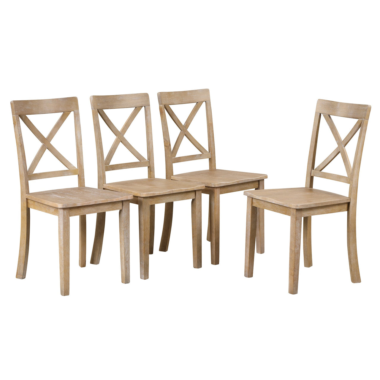 Modern Dining Table Set for 4,Round Table and 4 Kitchen Room Chairs,5 Piece Kitchen Table Set for Dining Room,Dinette,Br