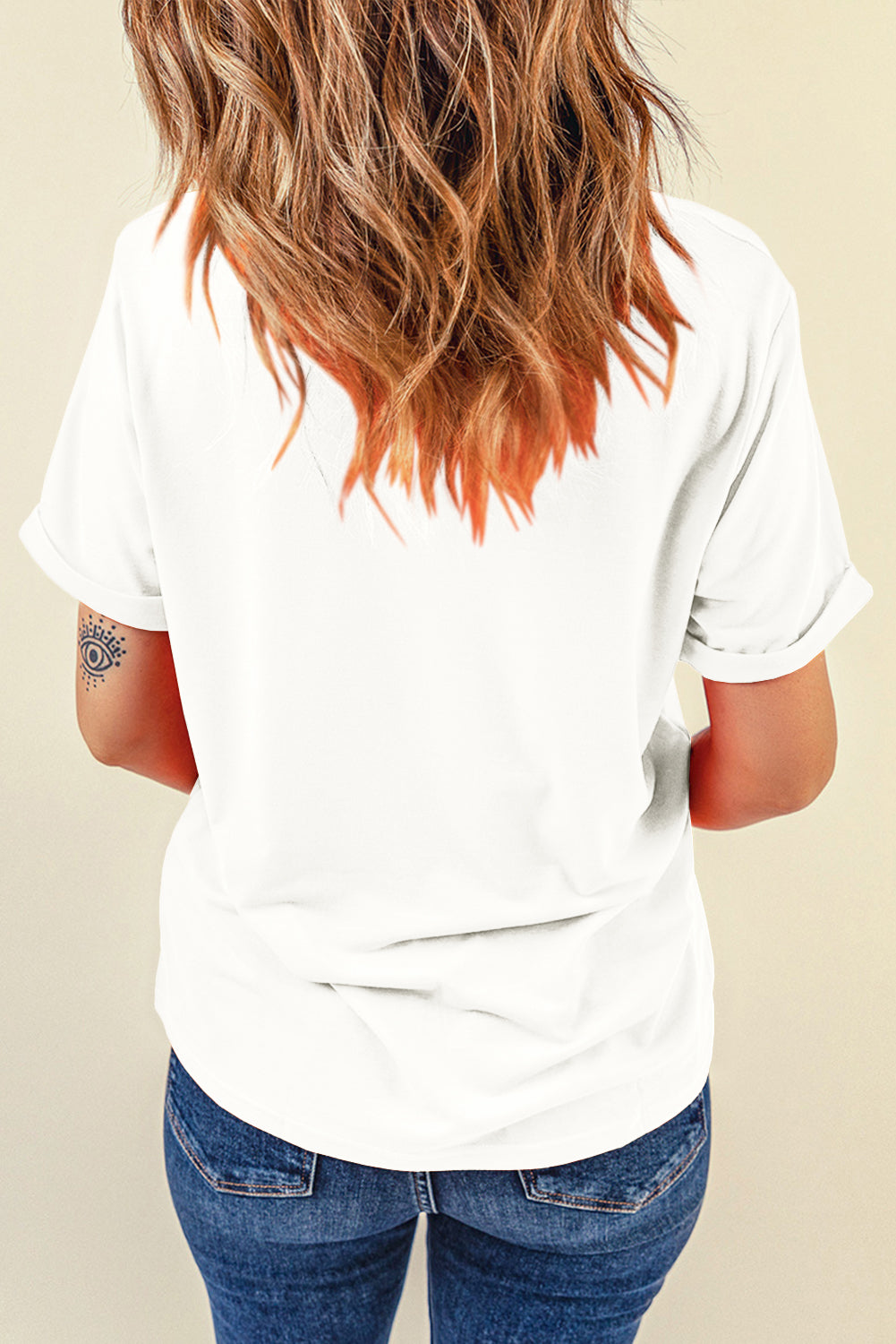 Letter Graphic Round Neck Short Sleeve T-Shirt - T - 1 COLOR -