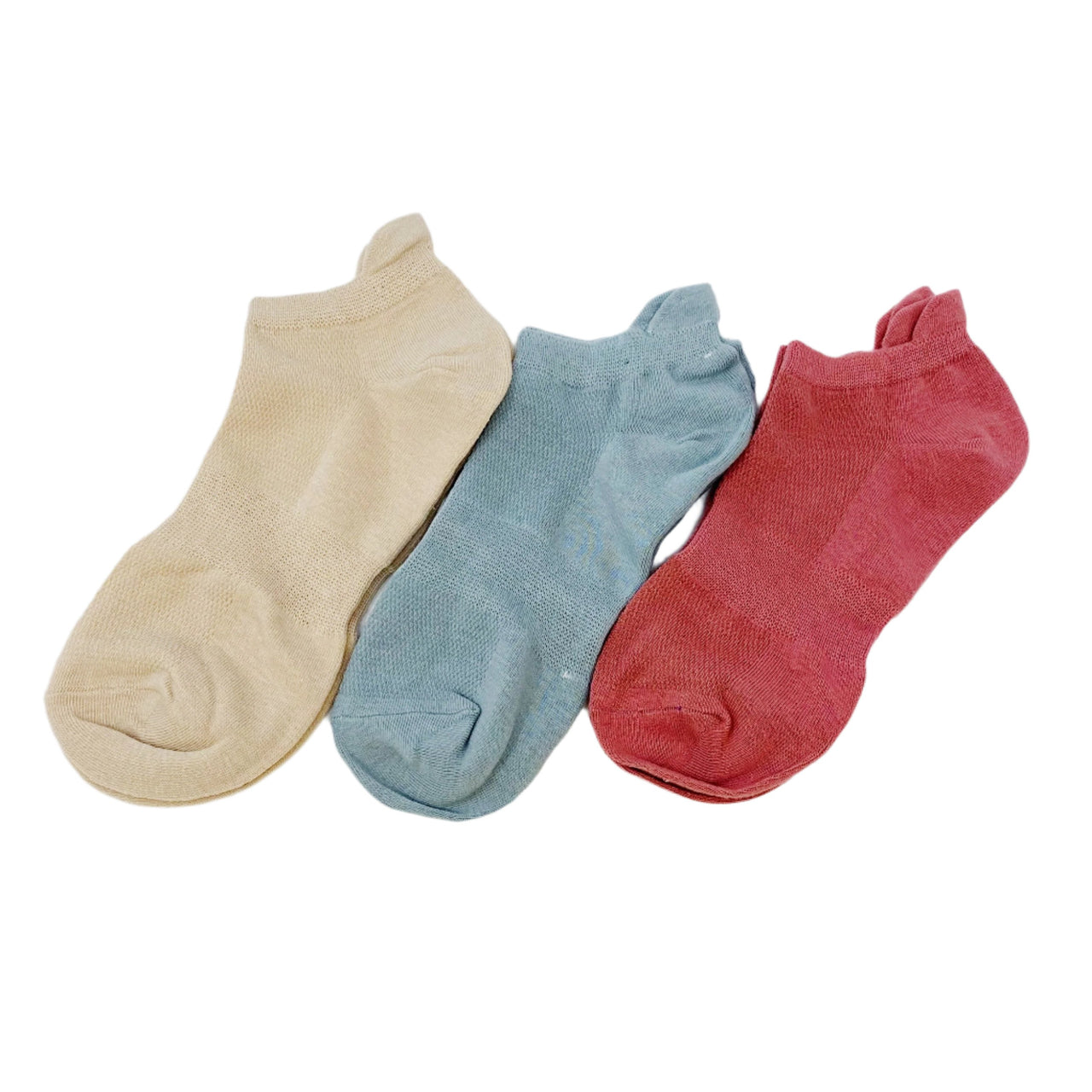 Color of Today Low Ankle Socks Set - 3 PAIRS - 2 COLOR COMBOS -