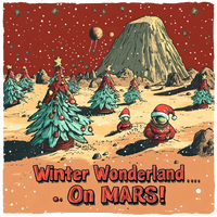 Thumbnail for Winter Wonderland ... On MARS! T-Shirt, Mars Tee - 2 COLORS -