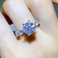 Thumbnail for 3 Carat Moissanite 925 Sterling Silver Ring