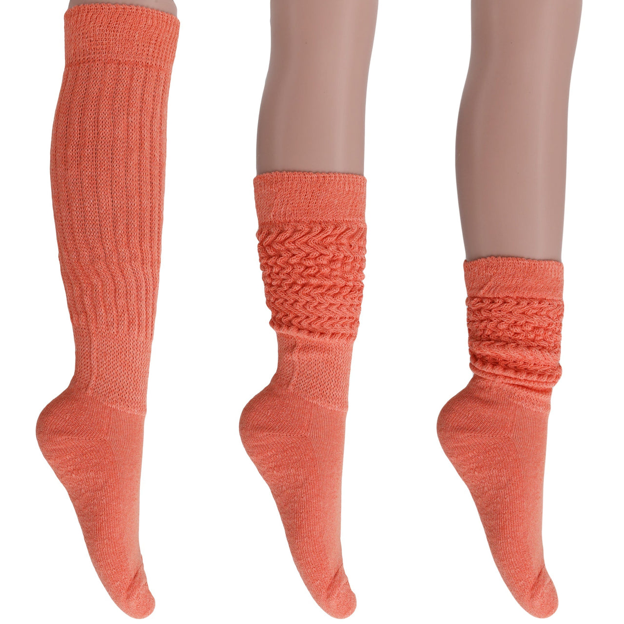 6 Pairs Extra Long Heavy Slouch Socks Shoe Size 5 to 10 - 29 COLORS -