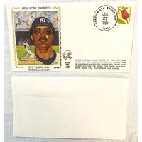 Thumbnail for Vintage 1991 Reggie Jackson Embossed Stamped Envelope, NY Yankees Tribute, Bronx