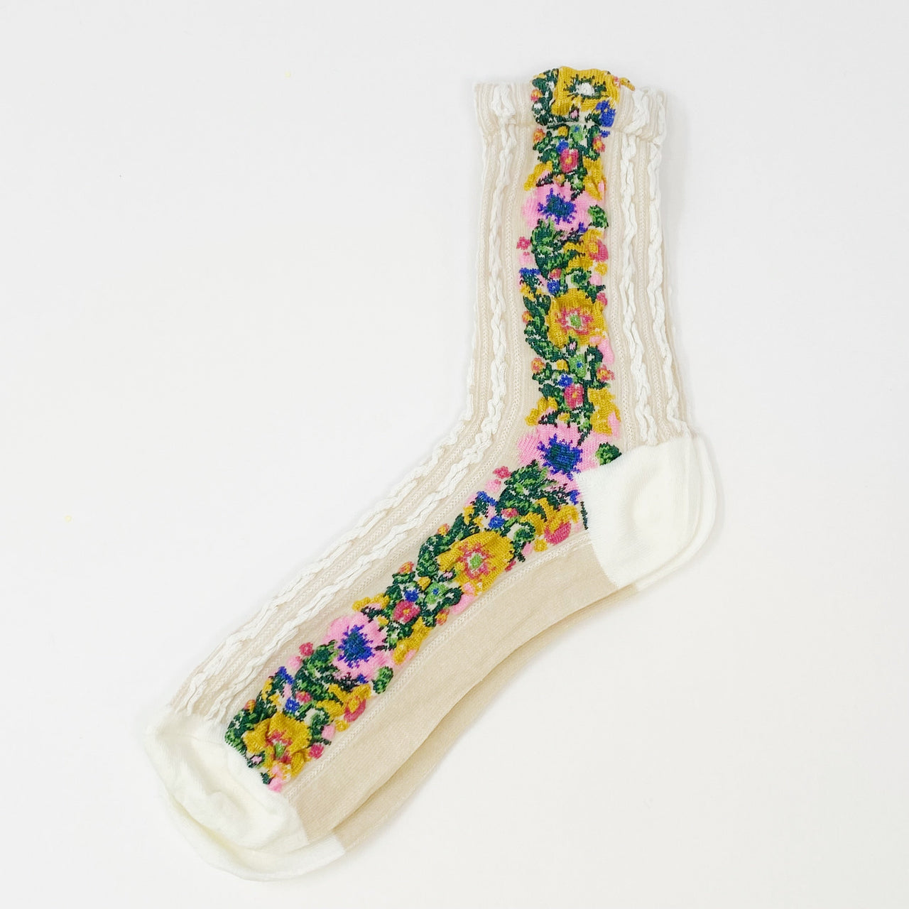 Noble Floral Beauty Socks - 1 PAIR -