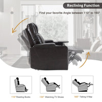 Thumbnail for Power Motion Recliner With USB Charging Port and Hidden Arm Storage 2 Convenient Cup Holders Design and 360° Swivel Tray