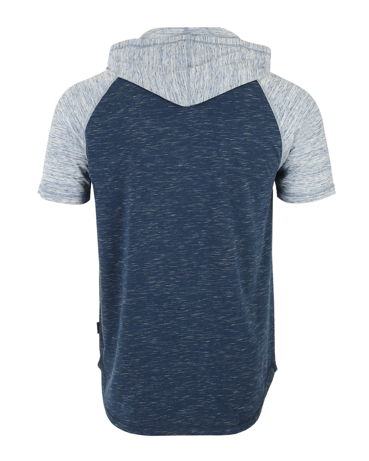 Men's Short Sleeve Raglan Hoodie Round Bottom Semi Longline T-Shirt - 3 COLORS -