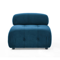 Thumbnail for Modular Sectional Sofa, Button Tufted Designed and DIY Combination,L Shaped Couch With Reversible Ottoman, Navy Velvet