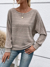 Thumbnail for Round Neck Long Sleeve Top - T - 6 COLORS -