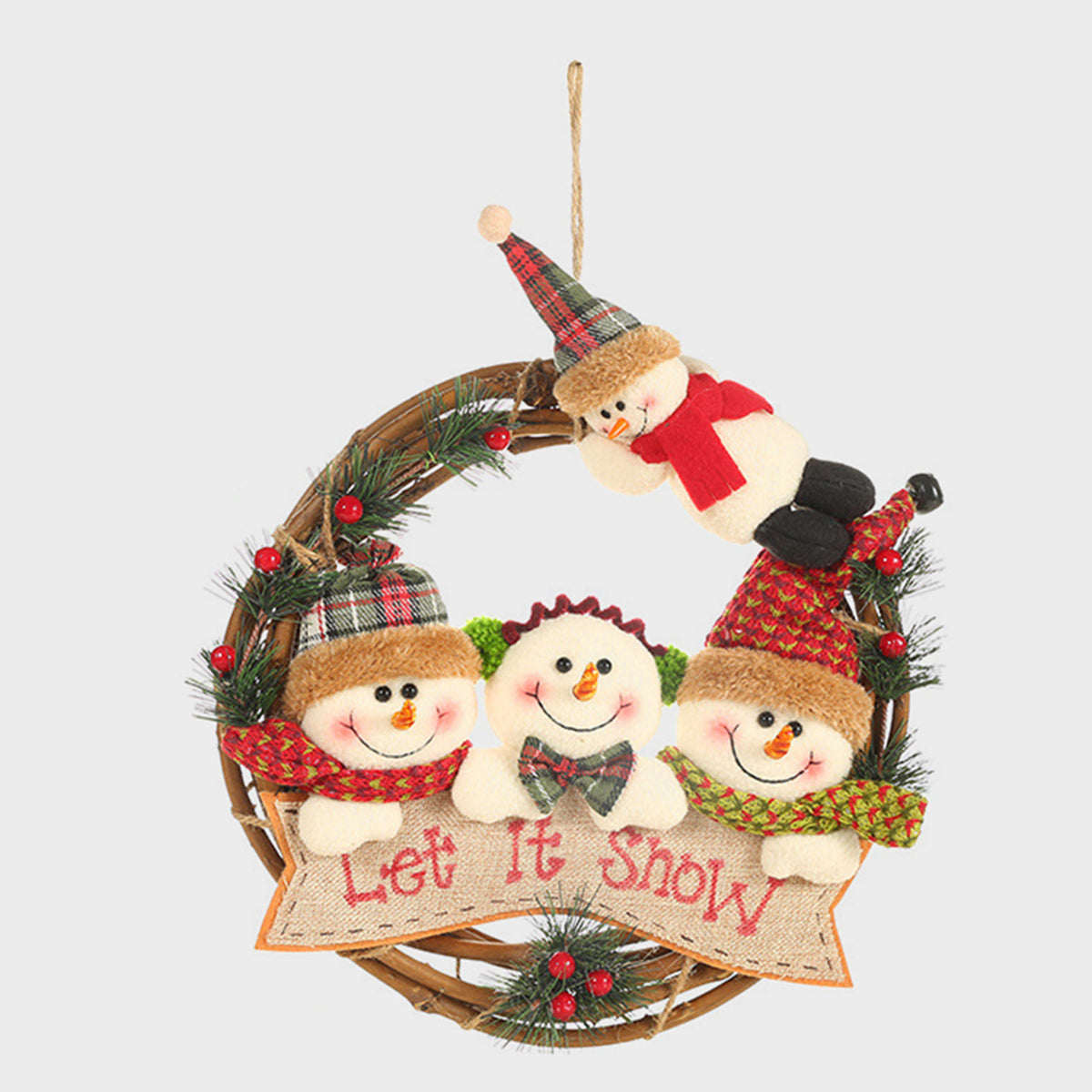 Christmas Doll Wreath Ornament - T - 2 STYLES -