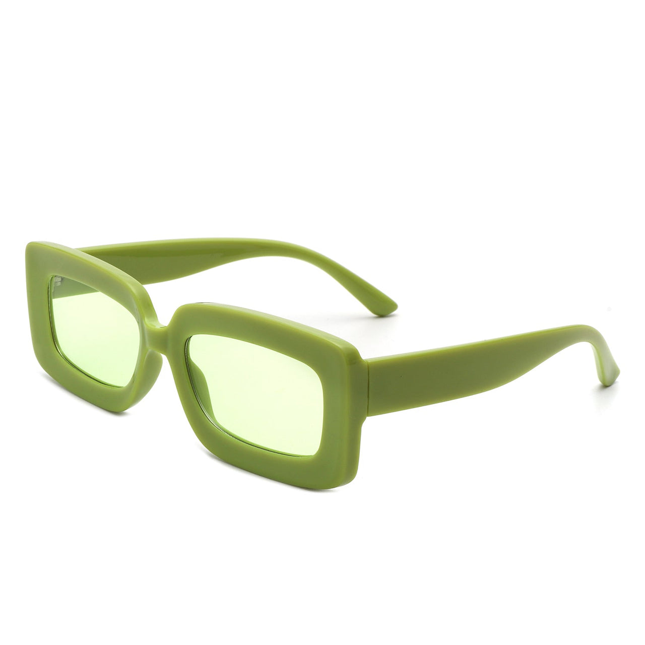 Cramilo - Celestra - Rectangle Square Flat Lens Tinted Sunglasses - 6 COLORS -