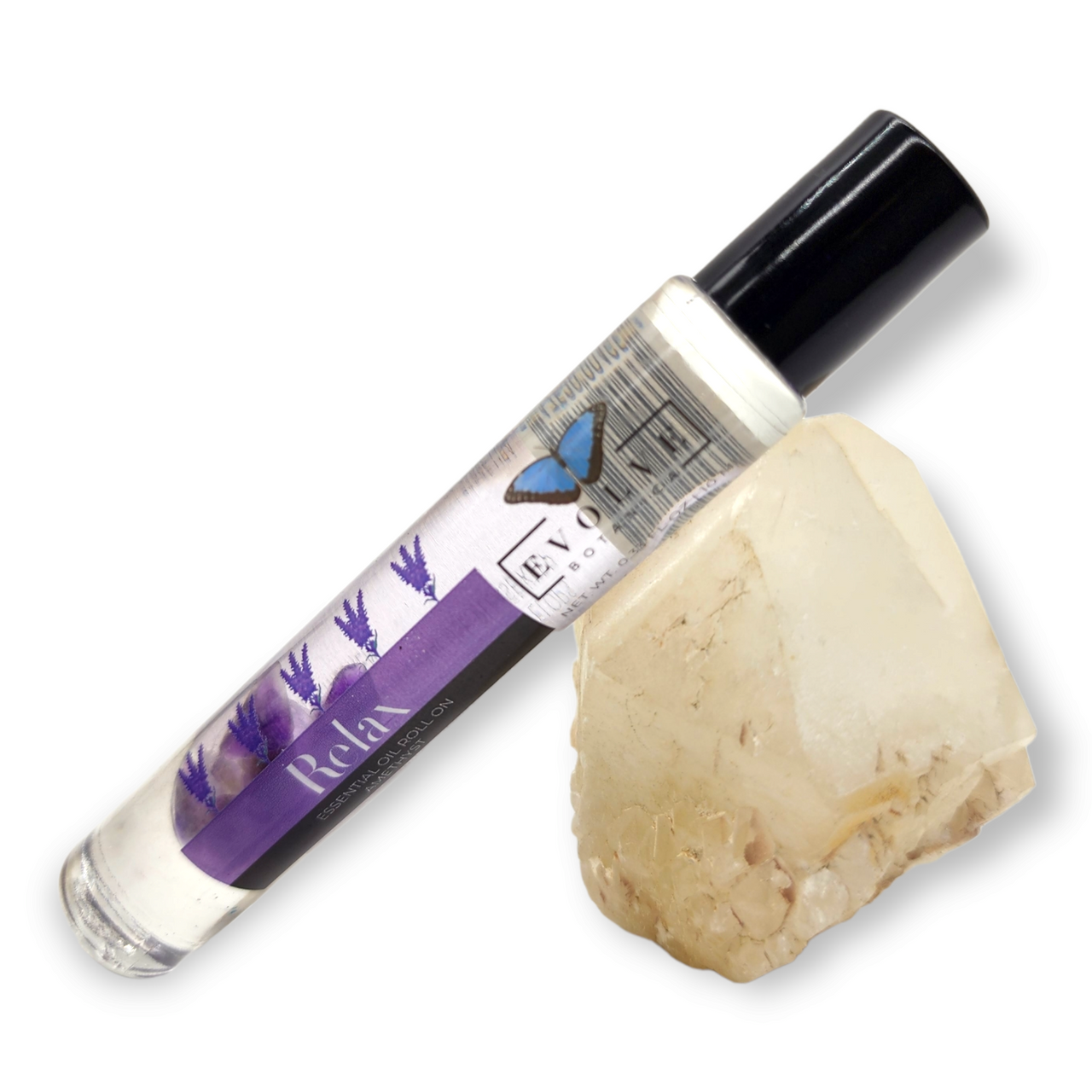 EVOLVE BOTANICA - Gemstone Essential Oil Roll on - Relax -