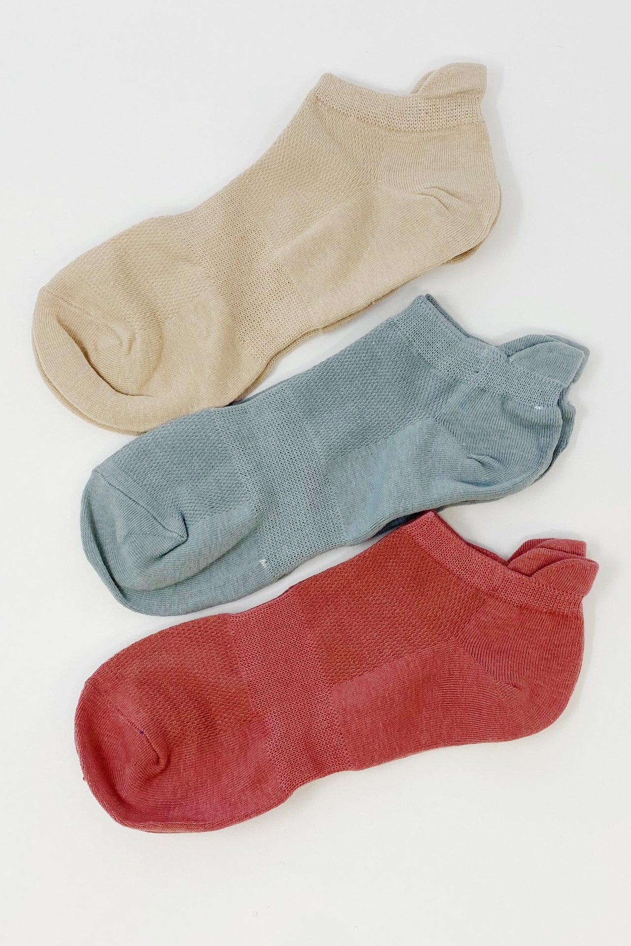 Color of Today Low Ankle Socks Set - 3 PAIRS - 2 COLOR COMBOS -