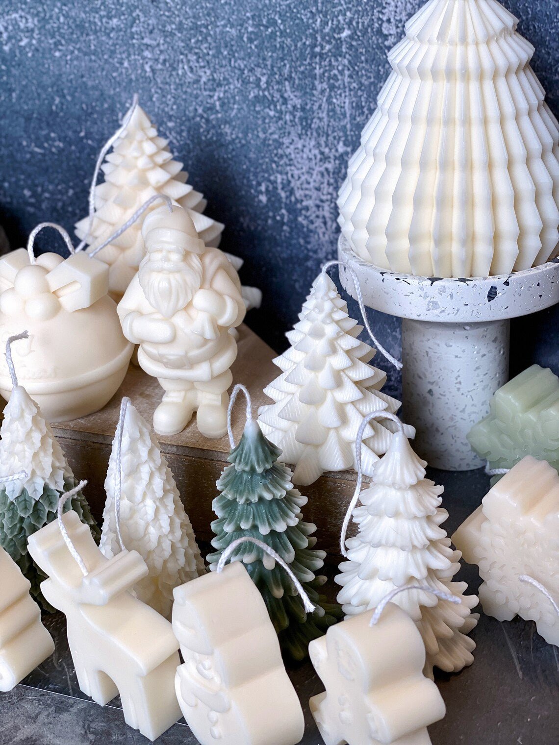 Christmas Tree Candles - Fir Trees Holiday Decor - 4 STYLES - 4 FRAGRENCES -