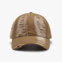 Thumbnail for Distressed Adjustable Cotton Baseball Cap - 10 COLORS -