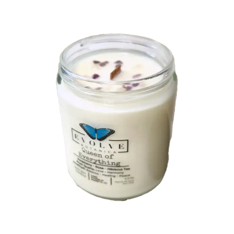 EVOLVE BOTANICA - Wood Wick Gem Soy Candle - Queen of Everything (Mother's Day) -