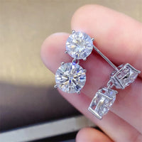 Thumbnail for 10 Carat Moissanite 925 Sterling Silver Earrings