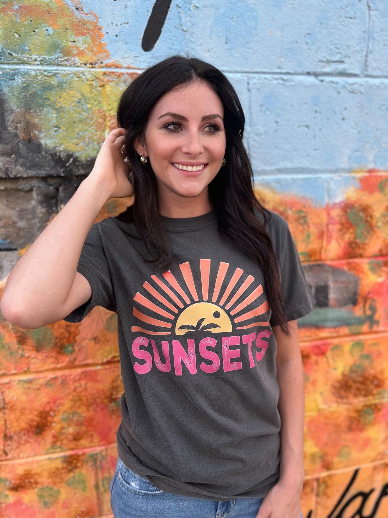 ASK - Forever Chasing Sunsets Tee - Front & Back - 1 COLOR -