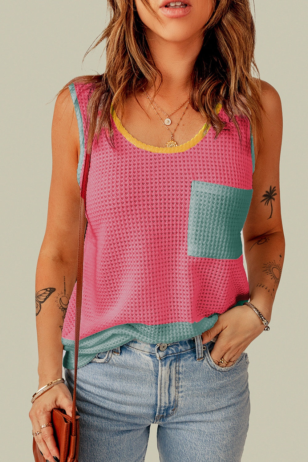 Scoop Neck Wide Strap Tank - T - 1 COLOR -