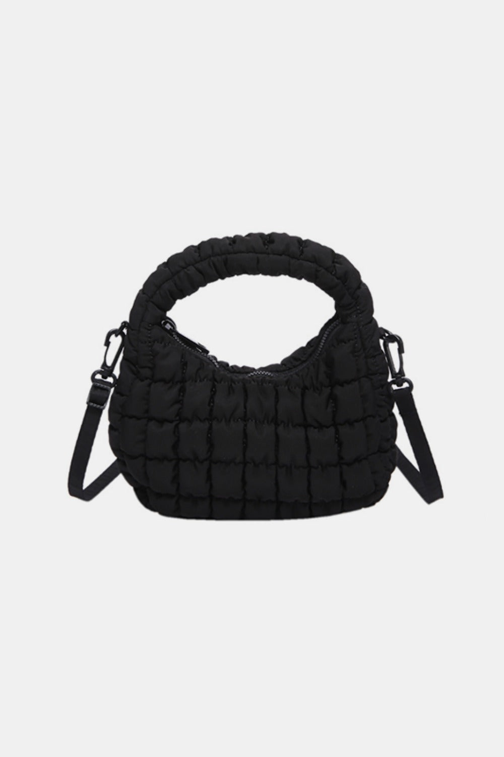 Quilted Puffy Removable Strap Crossbody Bag - T - 5 COLORS -