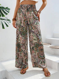 Thumbnail for Printed Wide Leg Pants - Beach or Everyday - T - 5 COLORS -