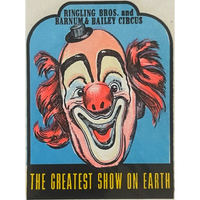 Thumbnail for Vintage 1950s 🤡 Ringling Bros. Barnum & Bailey Circus Decals, Clowns, Tigers, 3 Ring Circus