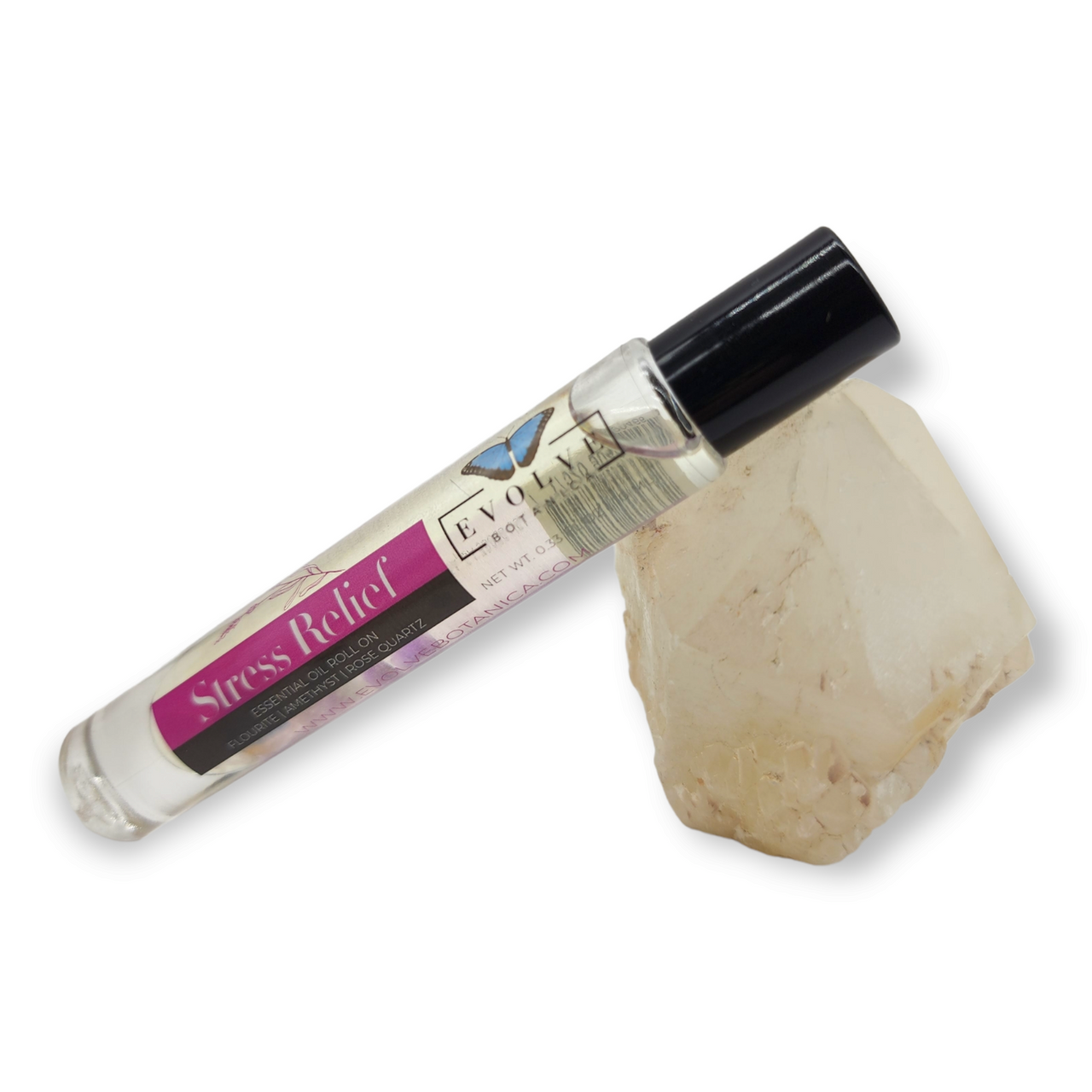 EVOLVE BOTANICA - Gemstone Essential Oil Roll on - Stress Relief -