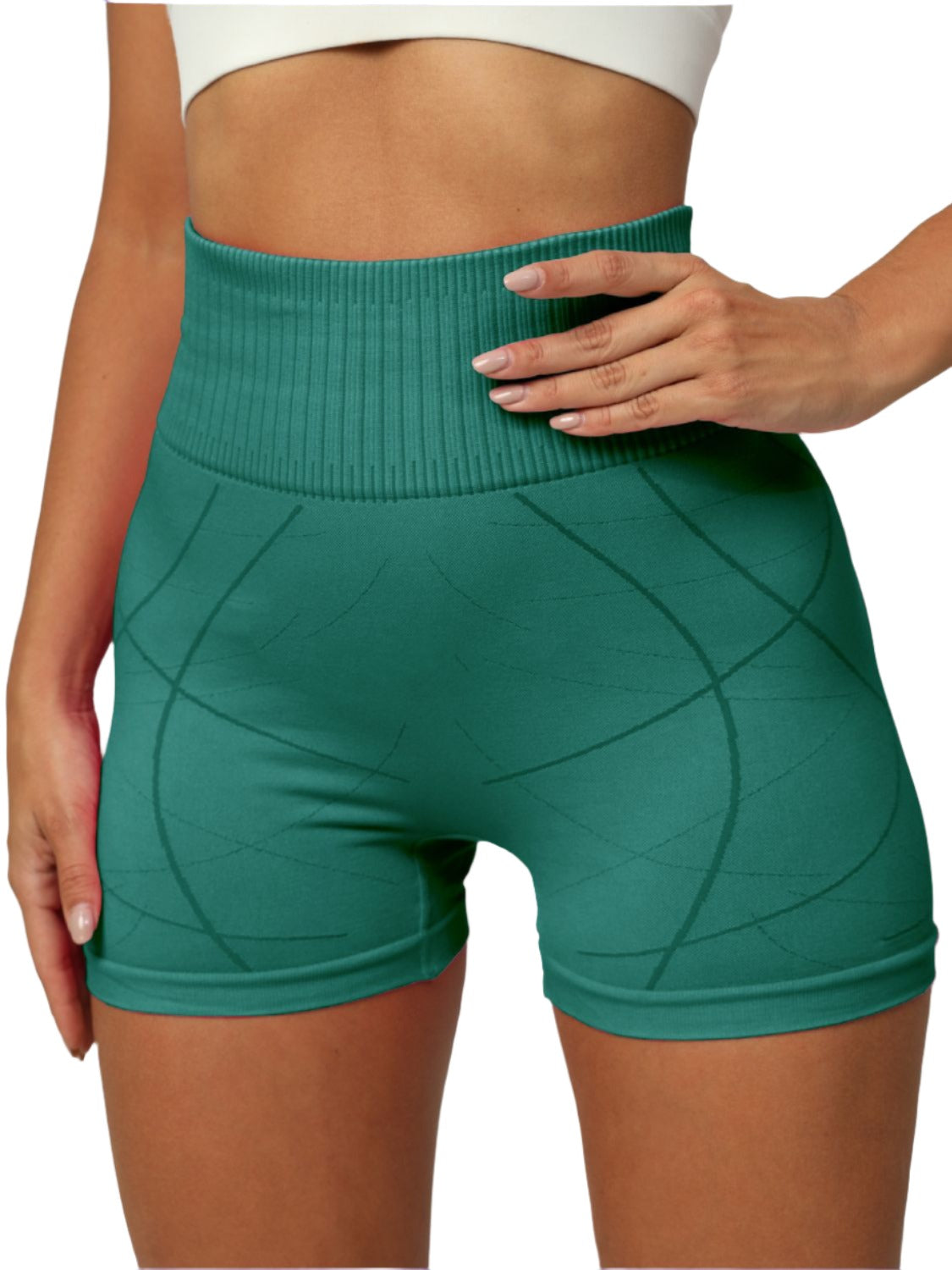 High Waist Active Shorts - 3 SIZES - T - 4 COLORS -