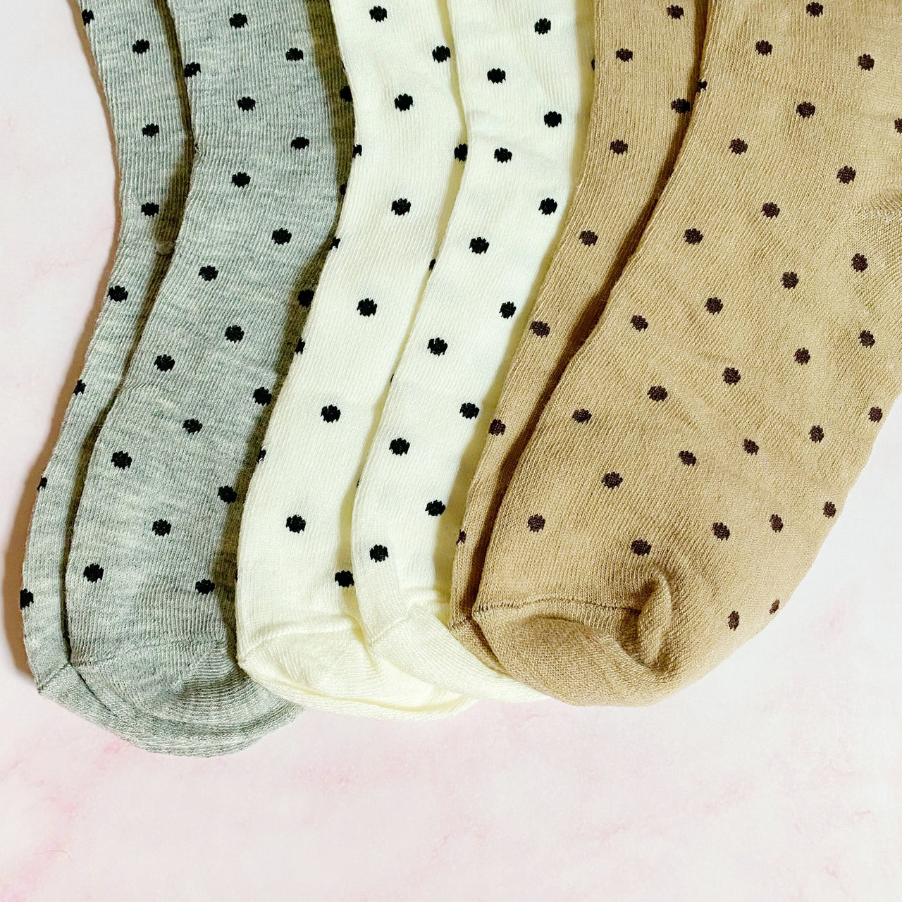 Precious Polka Dot Socks Set  - 3 PAIRS -