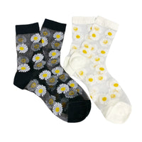 Thumbnail for Daisy Field Sheer Socks Set  - 2 PAIRS -