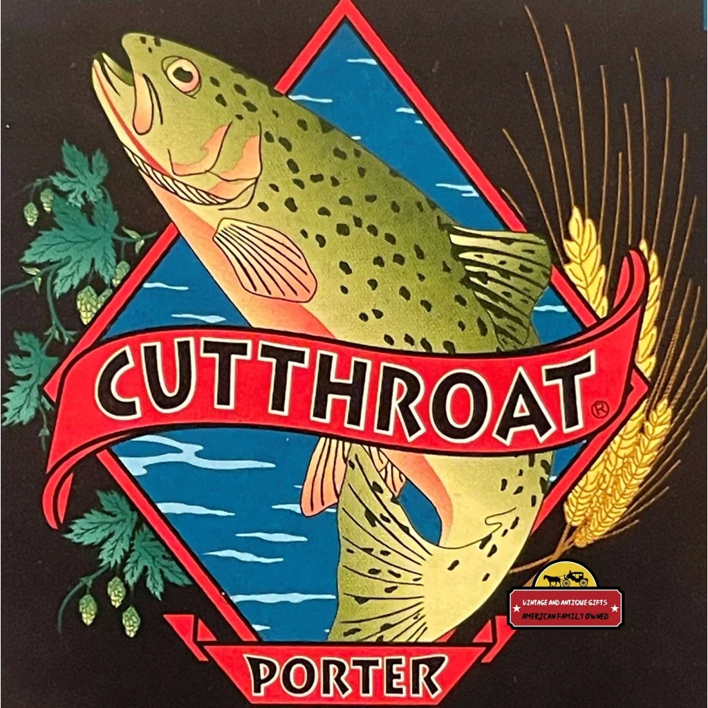 Vintage Cutthroat Porter Label, Odell Brewing Co. Ft. Collins, Co 2000