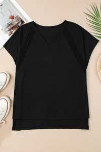 Thumbnail for V-Neck Short Sleeve T-Shirt - T - 2 COLORS -