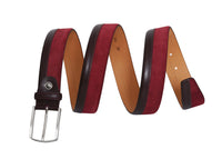 Thumbnail for Jkel - Siene Burgundy Leather Men Suede Belt -