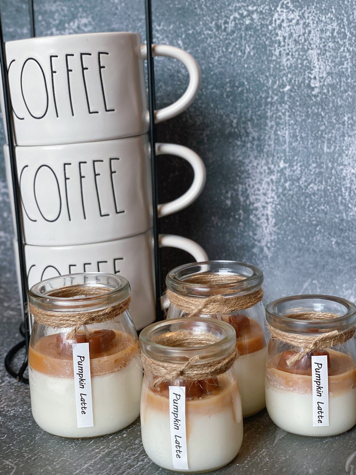 Coffee Lover Soy Wax Candle Glass Jar With Lid - 2 SIZES - 2 FRAGRENCES -