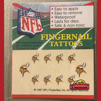 Thumbnail for Vintage 1997 NFL Fingernail Tattoos Minnesota Vikings, It's Football Season!!!