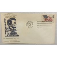 Thumbnail for Vintage 1961 📣 Civil War Centennial Series Lincoln Embossed Stamped Envelope