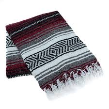 OMSutra - Yoga Studio Handwoven Classic Falsa Mexican Blanket - 74"X50" - 3 COLORS -