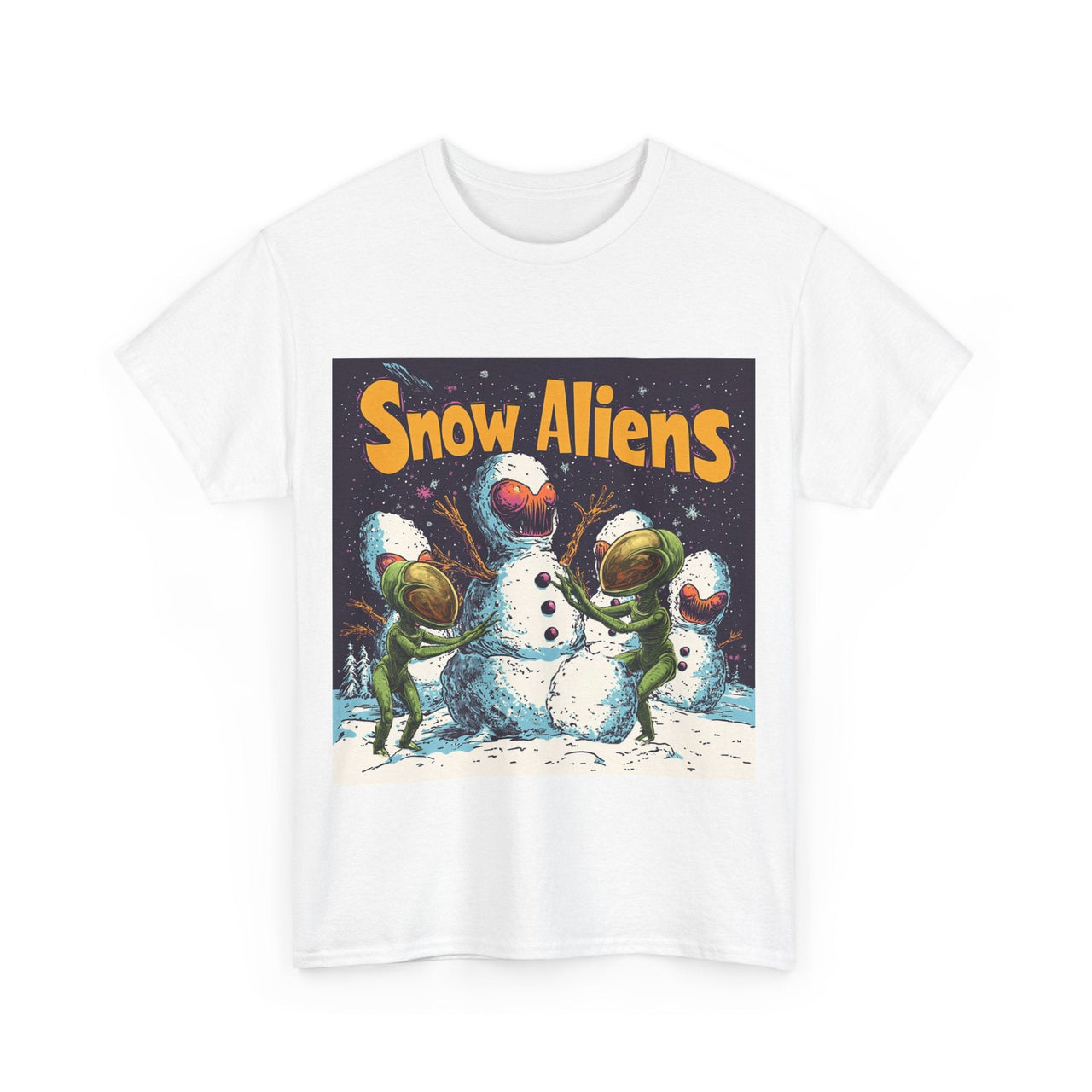 "Snow Aliens" Tee, Fun Alien T-Shirt - 2 COLORS -