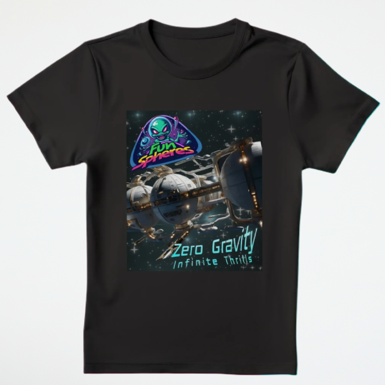 Fun Spheres T-Shirt, Daily Spaceship Tee, Alien T-Shirt - 2 COLORS -