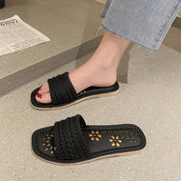 Thumbnail for Open Toe Flat Sandals - T - 2 COLORS -