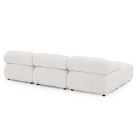 Thumbnail for Modular Sectional Sofa, Button Tufted Designed and DIY Combination,L Shaped Couch With Reversible Ottoman, Ivory Teddy F