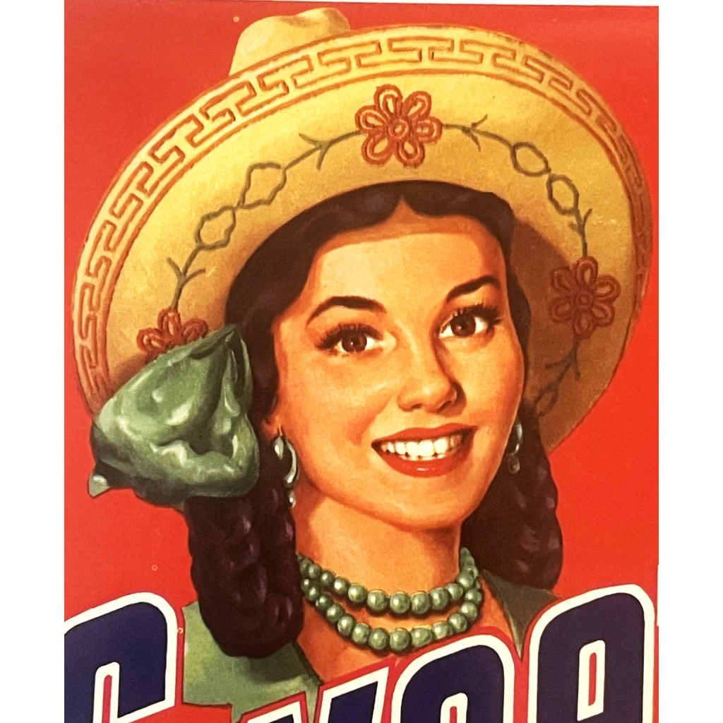 Antique Vintage 1950s Sweetmex 🍊 Crate Label, Weslaco, TX, Pride of Mexico!