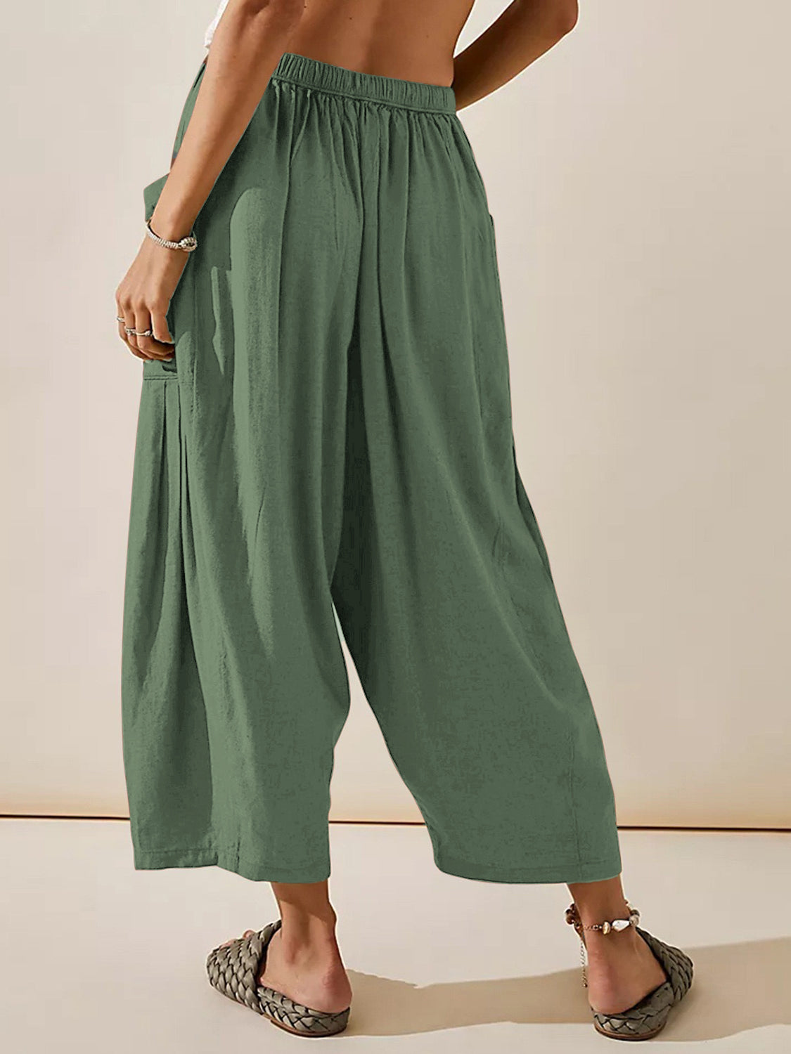 Full Size Wide Leg Pants with Pockets - T - 9 COLORS -